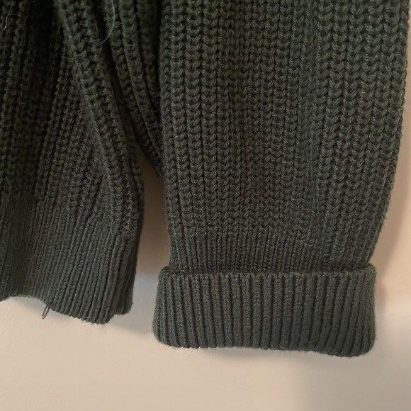 Free assembly, green cotton cropped sweater 3x - Picture 3 of 6